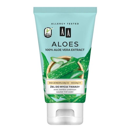 Aloe 100% alavijo ekstraktas regeneruojantis ir raminantis veido prausimosi gelis 150ml