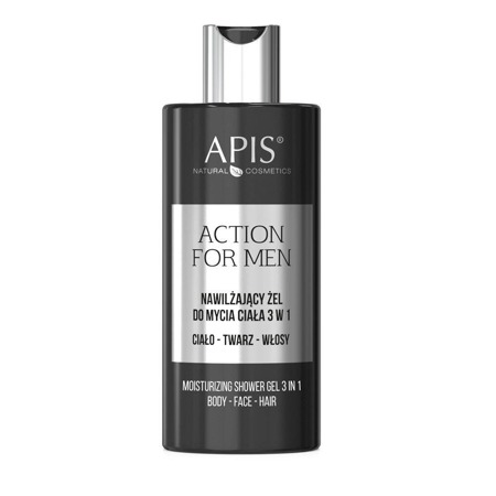 Apis Action For Men Drėkinamasis kūno valymo gelis 3in1 300ml