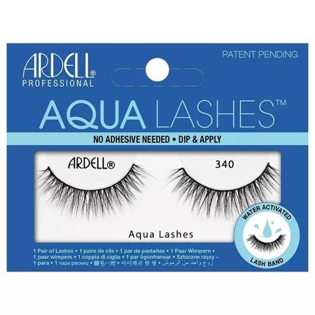 Aqua Lashes dirbtinės blakstienos ant juostelės 340 Juoda