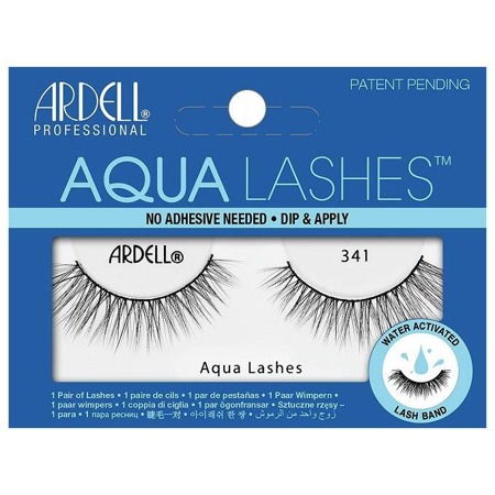 Aqua Lashes dirbtinės blakstienos ant juostelės 341 Juoda