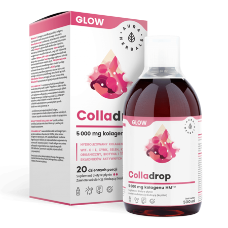 Aura Herbals Colladrop Glow jūrinis kolagenas 5000 mg 500 ml