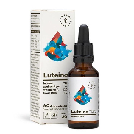 Aura Herbals Luteinas + vitaminas A + DHA + zeaksantinas lašai 30ml