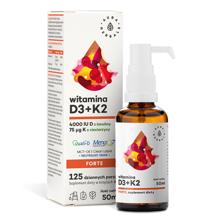 Aura Herbals Vitaminas D3 4000 TV + K2MK7 50 ml