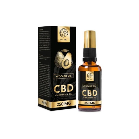 Avokadų aliejus natūralus avokadų aliejus BIO + CBD 250 MG 50ml