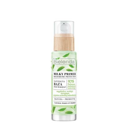 BIELENDA_Milky Primer Microbiome Protection naturalna baza pod makijaż Matcha+Prebiotyk 30ml