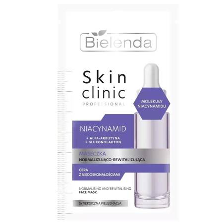 BIELENDA_Skin Clinic Professional Niacinamido normalizuojanti ir atgaivinanti kaukė 8g