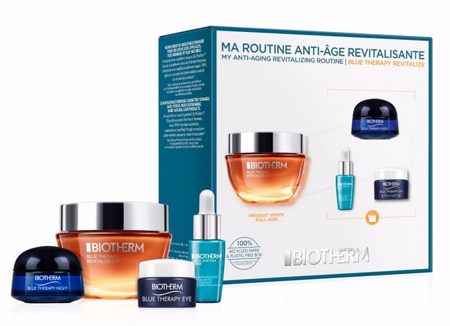 BIOTHERM Anti-Aging Revitalizing Routine Blue Therapy Day 50ml + Night 15ml + Eye 5ml + Elixir 7ml