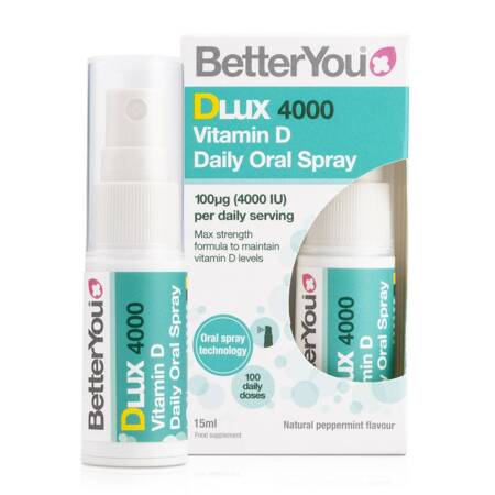 BetterYou DLux 4000 Dienos vitamino D purškalas mėtų mėta 15ml