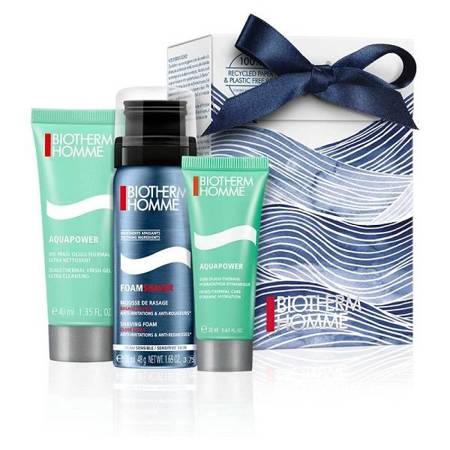 Biotherm Homme Aquapower oligo-termo priežiūros gelis 20ml + skutimosi putos 50ml + dušo gelis 40ml