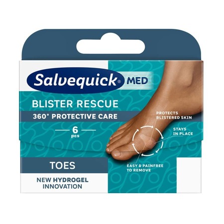 Blister Rescue Toes hidrogelio pleistrai pūslėms ant kojų pirštų 6vnt.