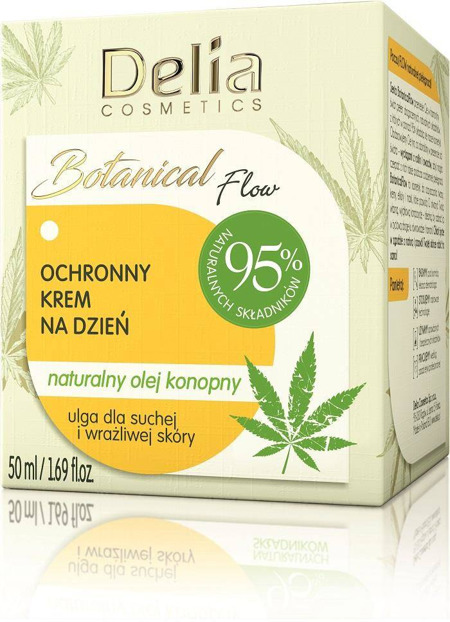 Botanical Flow apsauginis dieninis kremas su natūraliu kanapių aliejumi 50ml