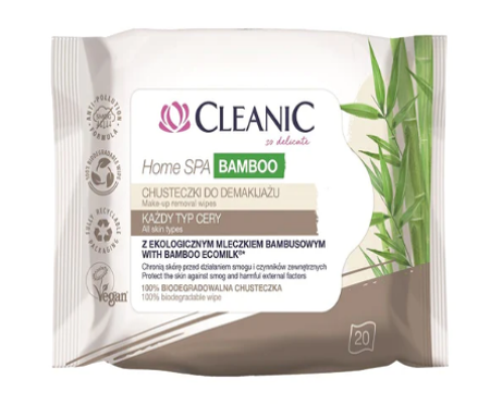 CLEANIC Home SPA Bamboo chusteczki do demakijażu do każdego tipo cery 20szt.