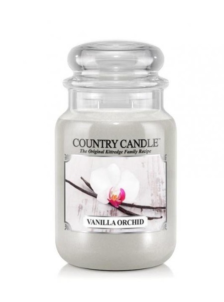 COUNTRY CANDLE Didelė dviejų dagčių žvakė Vanilinė orchidėja 652g