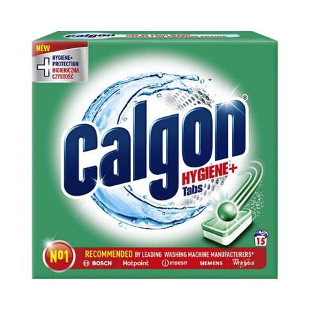 Calgon Hygiene+ Tabs skalbimo mašinų kalkių šalinimo priemonė tabletėmis 15vnt.