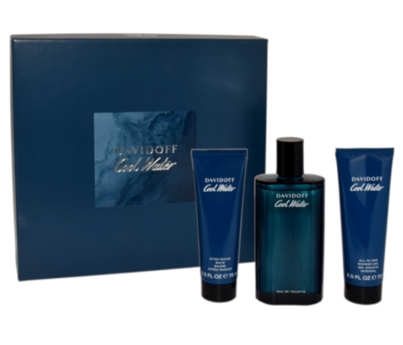 DAVIDOFF Cool Water Vyrų EDT 125ml + SG 75ml + ASB 75ml