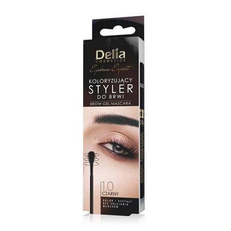 DELIA_Eyebrow Expert spalvota antakių formavimo priemonė 1.0 Black 11ml