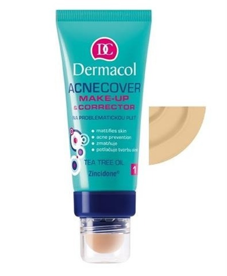 DERMACOL Acnecover Make-Up & Corrector makiažo pagrindas su korektoriumi 02 30ml