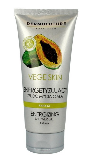 DERMOFUTURE Vege Skin Energizuojantis dušo gelis Papaja 200ml