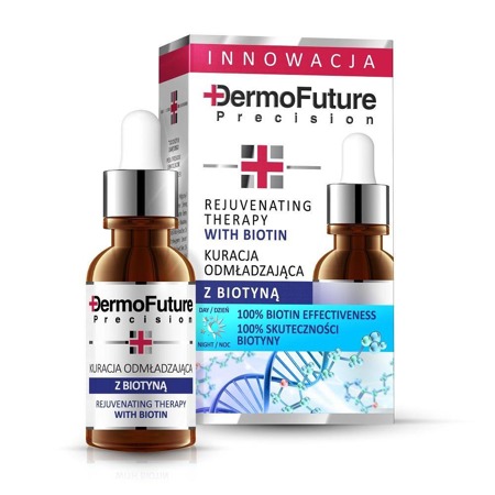 DERMOFUTURE atjauninanti terapija su biotinu veido atjauninimo procedūra su biotinu 20ml