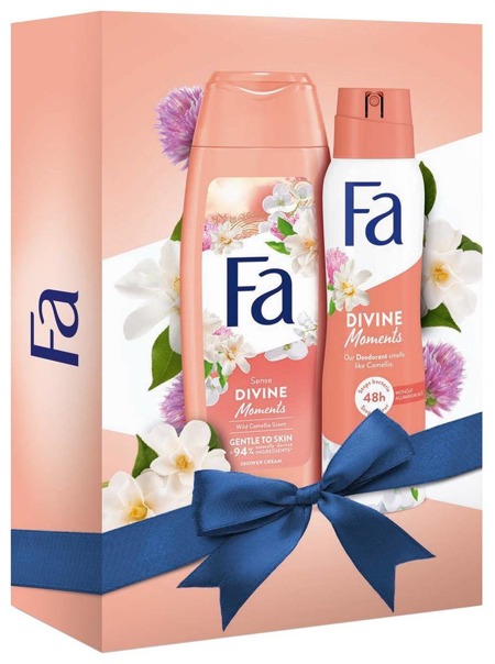 Divine Moments rinkinys dušo želė 250ml + dezodorantas purškiklis 150ml