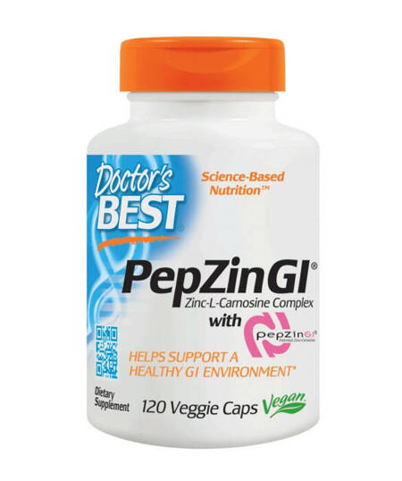 Doctor's Best PepZinGl 120 veganiškų kapsulių