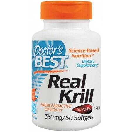 Doctor's Best Real Krill oil 350mg - 60 minkštųjų kapsulių