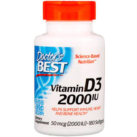 Doctor's Best Vitamin D3 2000 TV 180 kapsulių