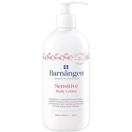 Drėkinamasis kūno losjonas Sensitive Body Lotion su šeivamedžio žiedais 400ml