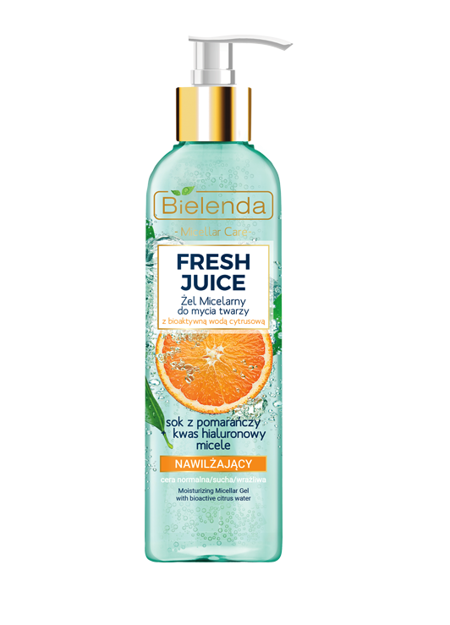 Drėkinamasis micelinis gelis Fresh Juice su citrusiniu vandeniu Orange 190g