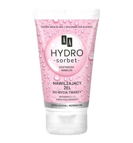 Drėkinamasis veido prausiklis Hydro Sorbet sausai ir normaliai odai 150ml