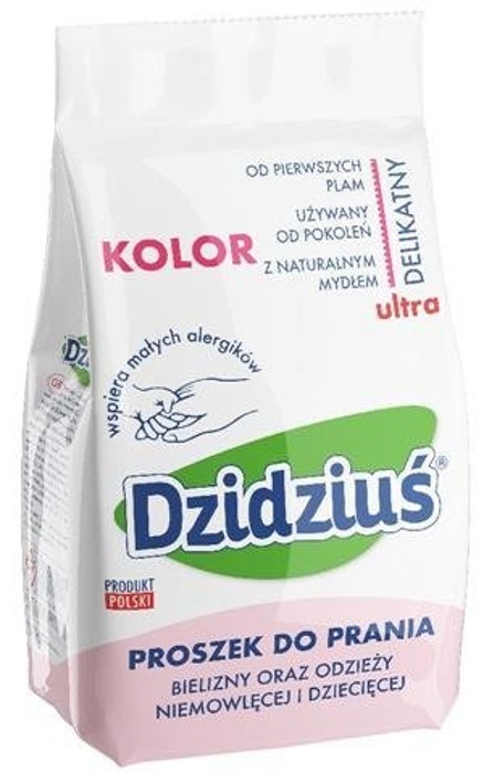 Dzidziuś Ultra delikatny proszek do prania odzieży niemowlęcej i dziecięcej Kolor 1,5kg