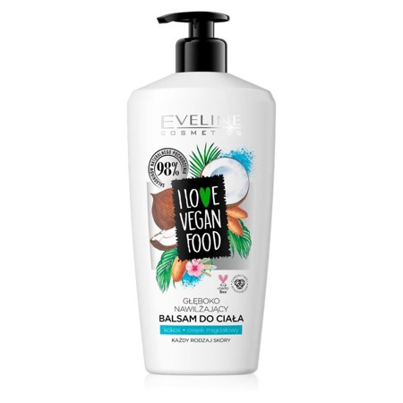 EVELINE I Love Vegan Food Balzamas kokosų ir argano aliejus 350ml