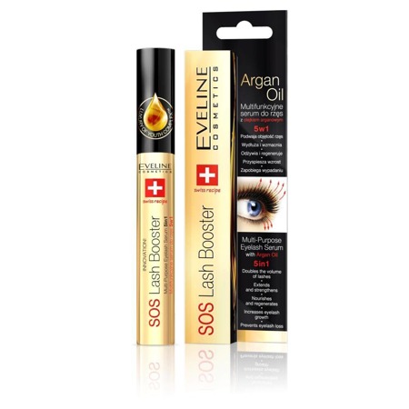 EVELINE Sos Lash Booster su argano aliejumi 5in1 10ml