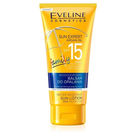 EVELINE Sun Expert Vandeniui atsparus losjonas nuo saulės SPF15 150ml