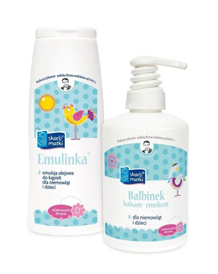 Emulinka vonios aliejaus emulsijos rinkinys 250ml + Balbinek losjonas-emolientas 250ml