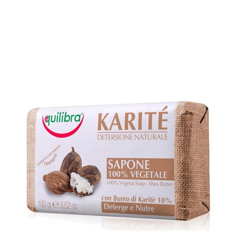 Equilibra Karite 100% augalinis muilas su taukmedžio kaulais 100g