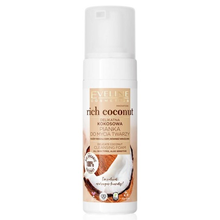 Eveline Cosmetics Rich Coconut švelnus kokosų veido prausiklis 150ml