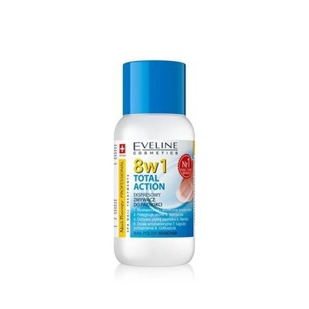 Eveline Nail Therapy Professional Total Action 8in1 express nagų lako valiklis 150ml