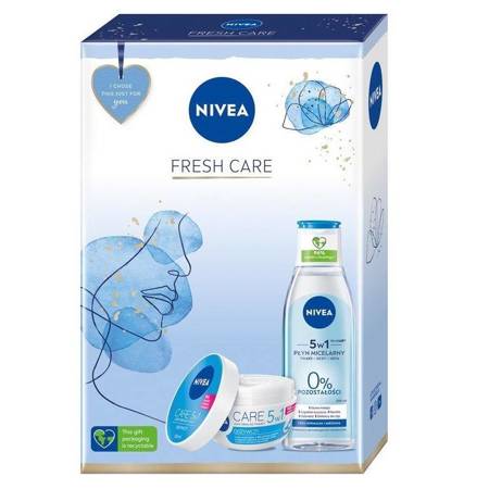 Fresh Care rinkinys lengvas maitinamasis veido kremas 5in1 100ml + odos priežiūros micelinis losjonas 200ml