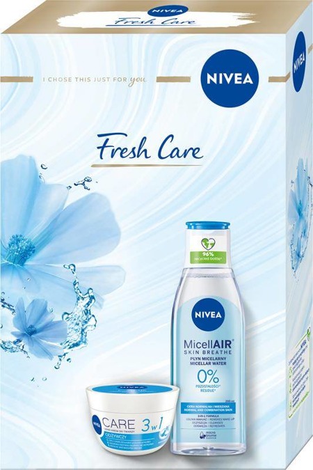 Fresh Care rinkinys lengvas veido kremas 3in1 100ml + micelinis losjonas normaliai ir mišriai odai 200ml