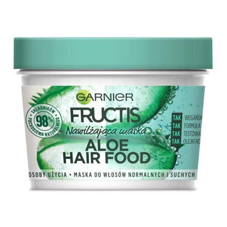 Fructis Aloe Hair Food drėkinamoji kaukė normaliems ir sausiems plaukams 390ml