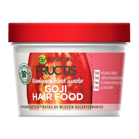 Fructis Hair Food 3w1 maska do волос farbowanych Jagody Goji 390ml