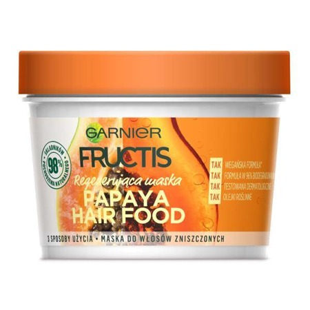 Fructis Hair Food 3w1 maska do волос zniszczonych Papaya 390ml