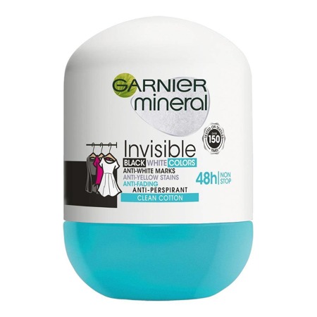 GARNIER Mineral Invisible 48h Clean Cotton antiperspirantas nuo prakaitavimo 50ml