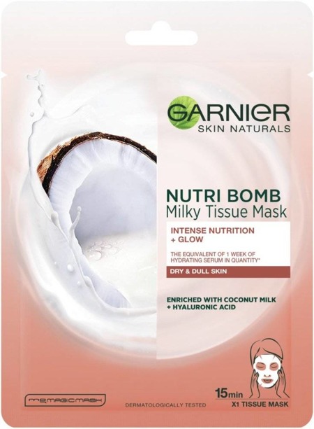 GARNIER Skin Naturals Nutri Bomb Intense Nutrition And Glow Milk Tissue Mask 28g