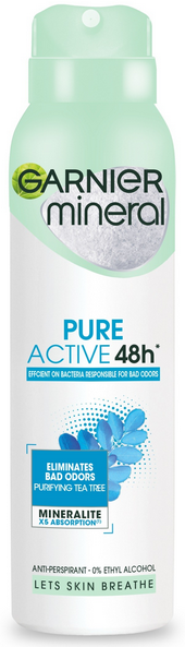 GARNIER_Pure Active 48h Mineral Women DEO purškalas 150ml