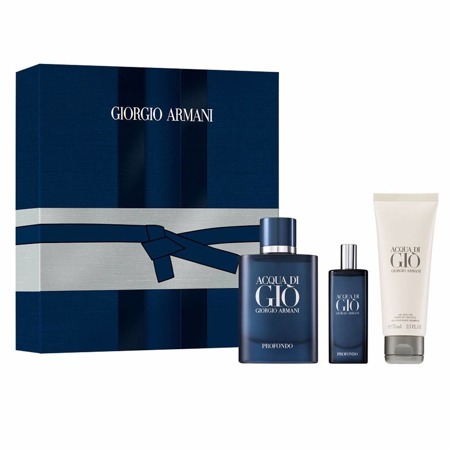 GIORGIO ARMANI Acqua di Gio Profondo EDP 75ml + EDP 15ml + dušo želė 75ml