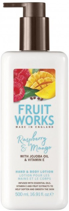 GRACE COLE Fruit Works rankų ir kūno losjonas Raspberry & Mango 500ml