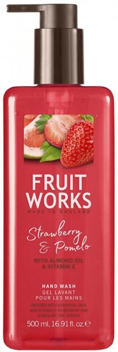 GRACE COLE Fruit Works rankų ploviklis Strawberry & Pomelo 500ml