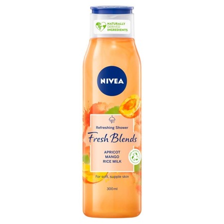 Gaivinamasis dušo gelis Fresh Blends su abrikosų, mango ir ryžių pieneliu 300 ml